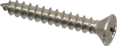 Value Collection - #12 Oval Head Phillips Sheet Metal Screw - Stainless Steel, 1-1/2" OAL, Grade 18-8 - Benchmark Tooling