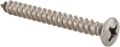 Value Collection - #12 Oval Head Phillips Sheet Metal Screw - Stainless Steel, 2" OAL, Grade 18-8 - Benchmark Tooling