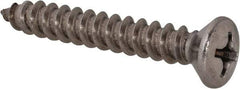 Value Collection - #14 Oval Head Phillips Sheet Metal Screw - Stainless Steel, 1-3/4" OAL, Grade 18-8 - Benchmark Tooling