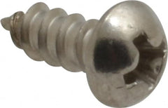 Value Collection - #6 Round Head Phillips Sheet Metal Screw - Stainless Steel, 3/8" Length Under Head, Grade 18-8 - Benchmark Tooling
