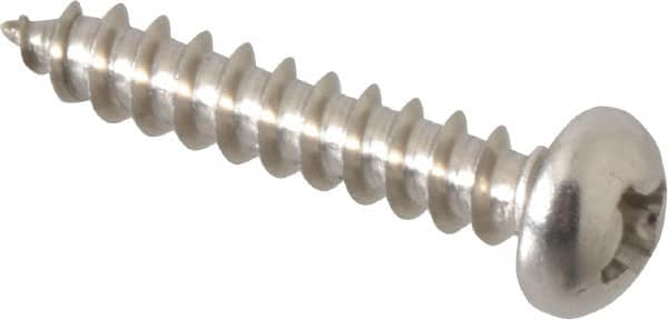 Value Collection - #6 Round Head Phillips Sheet Metal Screw - Stainless Steel, 3/4" Length Under Head, Grade 18-8 - Benchmark Tooling
