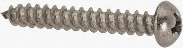Value Collection - #6 Round Head Phillips Sheet Metal Screw - Stainless Steel, 1" Length Under Head, Grade 18-8 - Benchmark Tooling