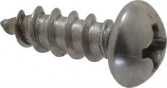 Value Collection - #8 Round Head Phillips Sheet Metal Screw - Stainless Steel, 1/2" Length Under Head, Grade 18-8 - Benchmark Tooling