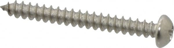 Value Collection - #8 Round Head Phillips Sheet Metal Screw - Stainless Steel, 1-1/2" Length Under Head, Grade 18-8 - Benchmark Tooling