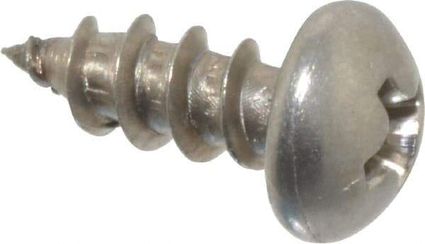 Value Collection - #10 Round Head Phillips Sheet Metal Screw - Stainless Steel, 1/2" Length Under Head, Grade 18-8 - Benchmark Tooling