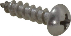 Value Collection - #10 Round Head Phillips Sheet Metal Screw - Stainless Steel, 3/4" Length Under Head, Grade 18-8 - Benchmark Tooling