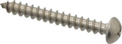 Value Collection - #10 Round Head Phillips Sheet Metal Screw - Stainless Steel, 1-1/2" Length Under Head, Grade 18-8 - Benchmark Tooling