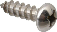 Value Collection - #12 Round Head Phillips Sheet Metal Screw - Stainless Steel, 3/4" Length Under Head, Grade 18-8 - Benchmark Tooling