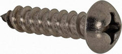 Value Collection - #12 Round Head Phillips Sheet Metal Screw - Stainless Steel, 1" Length Under Head, Grade 18-8 - Benchmark Tooling