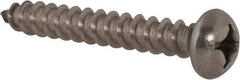 Value Collection - #12 Round Head Phillips Sheet Metal Screw - Stainless Steel, 1-1/2" Length Under Head, Grade 18-8 - Benchmark Tooling