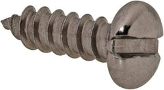 Value Collection - #4 Pan Head Slotted Sheet Metal Screw - Stainless Steel, 3/8" Length Under Head, Grade 18-8 - Benchmark Tooling