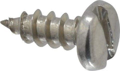 Value Collection - #6 Pan Head Slotted Sheet Metal Screw - Stainless Steel, 3/8" Length Under Head, Grade 18-8 - Benchmark Tooling