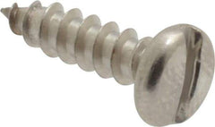 Value Collection - #6 Pan Head Slotted Sheet Metal Screw - Stainless Steel, 1/2" Length Under Head, Grade 18-8 - Benchmark Tooling
