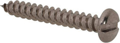 Value Collection - #6 Pan Head Slotted Sheet Metal Screw - Stainless Steel, 1" Length Under Head, Grade 18-8 - Benchmark Tooling
