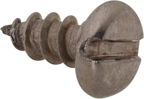 Value Collection - #8 Pan Head Slotted Sheet Metal Screw - Stainless Steel, 3/8" Length Under Head, Grade 18-8 - Benchmark Tooling