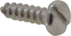 Value Collection - #8 Pan Head Slotted Sheet Metal Screw - Stainless Steel, 5/8" Length Under Head, Grade 18-8 - Benchmark Tooling