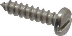 Value Collection - #8 Pan Head Slotted Sheet Metal Screw - Stainless Steel, 3/4" Length Under Head, Grade 18-8 - Benchmark Tooling