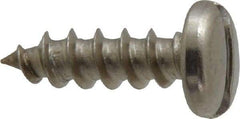 Value Collection - #10 Pan Head Slotted Sheet Metal Screw - Stainless Steel, 5/8" Length Under Head, Grade 18-8 - Benchmark Tooling