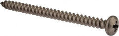 Value Collection - #10 Pan Head Phillips Sheet Metal Screw - Stainless Steel, 2-1/2" Length Under Head, Grade 18-8 - Benchmark Tooling