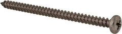 Value Collection - #10 Pan Head Phillips Sheet Metal Screw - Stainless Steel, 3" Length Under Head, Grade 18-8 - Benchmark Tooling