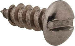 Value Collection - #6 Round Head Slotted Sheet Metal Screw - Stainless Steel, 3/8" Length Under Head, Grade 18-8 - Benchmark Tooling