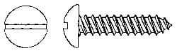 Value Collection - #10 Round Head Slotted Sheet Metal Screw - Stainless Steel, 1" Length Under Head, Grade 18-8 - Benchmark Tooling