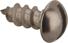 Value Collection - #10 Round Head Slotted Sheet Metal Screw - Stainless Steel, 1/2" Length Under Head, Grade 18-8 - Benchmark Tooling