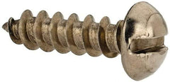 Value Collection - #10 Round Head Slotted Sheet Metal Screw - Stainless Steel, 3/4" Length Under Head, Grade 18-8 - Benchmark Tooling