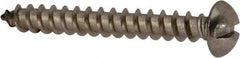 Value Collection - #10 Round Head Slotted Sheet Metal Screw - Stainless Steel, 1-1/2" Length Under Head, Grade 18-8 - Benchmark Tooling