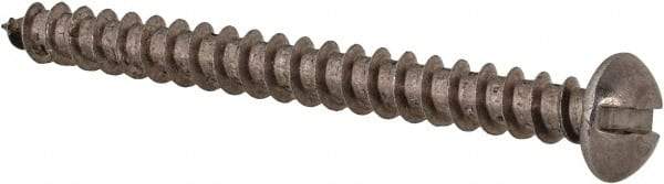 Value Collection - #10 Round Head Slotted Sheet Metal Screw - Stainless Steel, 2" Length Under Head, Grade 18-8 - Benchmark Tooling