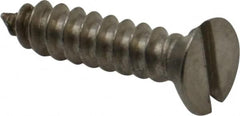 Value Collection - #2 Flat Head Slotted Sheet Metal Screw - Stainless Steel, 3/8" OAL, Grade 18-8 - Benchmark Tooling