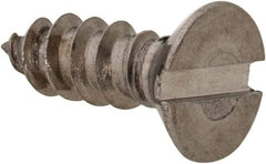 Value Collection - #4 Flat Head Slotted Sheet Metal Screw - Stainless Steel, 3/8" OAL, Grade 18-8 - Benchmark Tooling