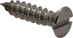 Value Collection - #4 Flat Head Slotted Sheet Metal Screw - Stainless Steel, 1/2" OAL, Grade 18-8 - Benchmark Tooling