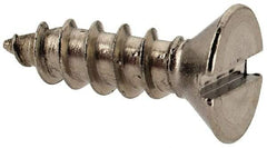 Value Collection - #6 Flat Head Slotted Sheet Metal Screw - Stainless Steel, 1/2" OAL, Grade 18-8 - Benchmark Tooling