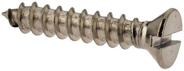 Value Collection - #6 Flat Head Slotted Sheet Metal Screw - Stainless Steel, 3/4" OAL, Grade 18-8 - Benchmark Tooling