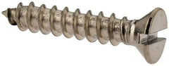 Value Collection - #6 Flat Head Slotted Sheet Metal Screw - Stainless Steel, 3/4" OAL, Grade 18-8 - Benchmark Tooling