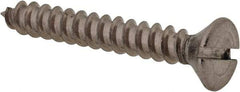 Value Collection - #6 Flat Head Slotted Sheet Metal Screw - Stainless Steel, 1" OAL, Grade 18-8 - Benchmark Tooling