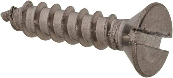 Value Collection - #8 Flat Head Slotted Sheet Metal Screw - Stainless Steel, 3/4" OAL, Grade 18-8 - Benchmark Tooling
