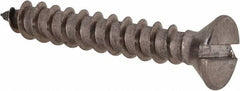 Value Collection - #8 Flat Head Slotted Sheet Metal Screw - Stainless Steel, 1" OAL, Grade 18-8 - Benchmark Tooling