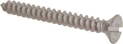 Value Collection - #8 Flat Head Slotted Sheet Metal Screw - Stainless Steel, 1-1/2" OAL, Grade 18-8 - Benchmark Tooling