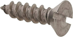 Value Collection - #10 Flat Head Slotted Sheet Metal Screw - Stainless Steel, 3/4" OAL, Grade 18-8 - Benchmark Tooling