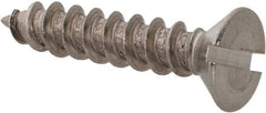 Value Collection - #10 Flat Head Slotted Sheet Metal Screw - Stainless Steel, 1" OAL, Grade 18-8 - Benchmark Tooling