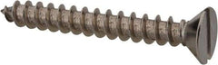 Value Collection - #10 Flat Head Slotted Sheet Metal Screw - Stainless Steel, 1-1/2" OAL, Grade 18-8 - Benchmark Tooling