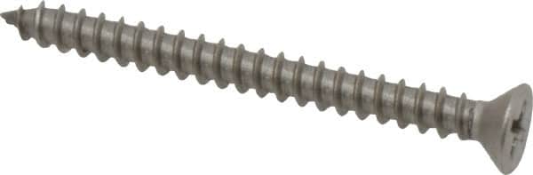 Value Collection - #8 Flat Head Phillips Sheet Metal Screw - Stainless Steel, 1-3/4" OAL, Grade 18-8 - Benchmark Tooling