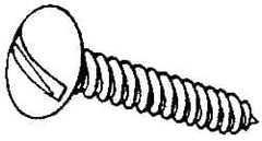 Value Collection - #8 Truss Head Slotted Sheet Metal Screw - Stainless Steel, 3/8" Length Under Head, Grade 18-8 - Benchmark Tooling