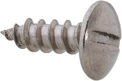 Value Collection - #8 Truss Head Slotted Sheet Metal Screw - Stainless Steel, 1/2" Length Under Head, Grade 18-8 - Benchmark Tooling