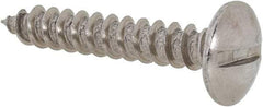 Value Collection - #8 Truss Head Slotted Sheet Metal Screw - Stainless Steel, 1" Length Under Head, Grade 18-8 - Benchmark Tooling