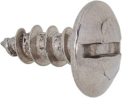 Value Collection - #10 Truss Head Slotted Sheet Metal Screw - Stainless Steel, 1/2" Length Under Head, Grade 18-8 - Benchmark Tooling