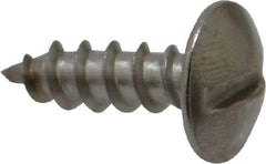 Value Collection - #10 Truss Head Slotted Sheet Metal Screw - Stainless Steel, 5/8" Length Under Head, Grade 18-8 - Benchmark Tooling