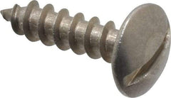 Value Collection - #10 Truss Head Slotted Sheet Metal Screw - Stainless Steel, 3/4" Length Under Head, Grade 18-8 - Benchmark Tooling